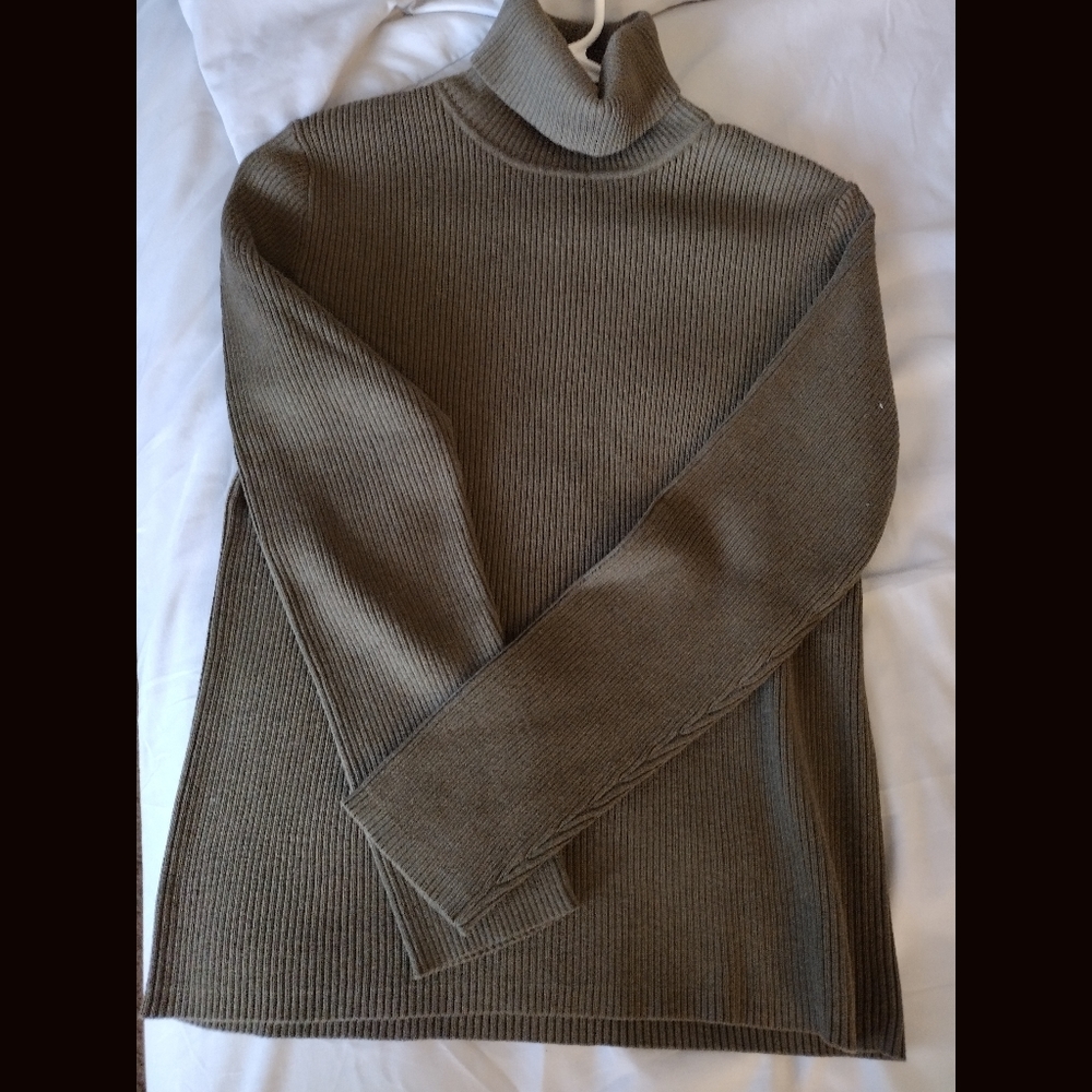 Pendleton knit Sweater long sleeve - Turtleneck - Size M - Khaki